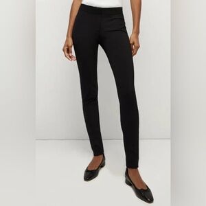 VERONICA BEARD Scuba Skinny / Legging Black Stretch Nylon Front Zip Size 8
